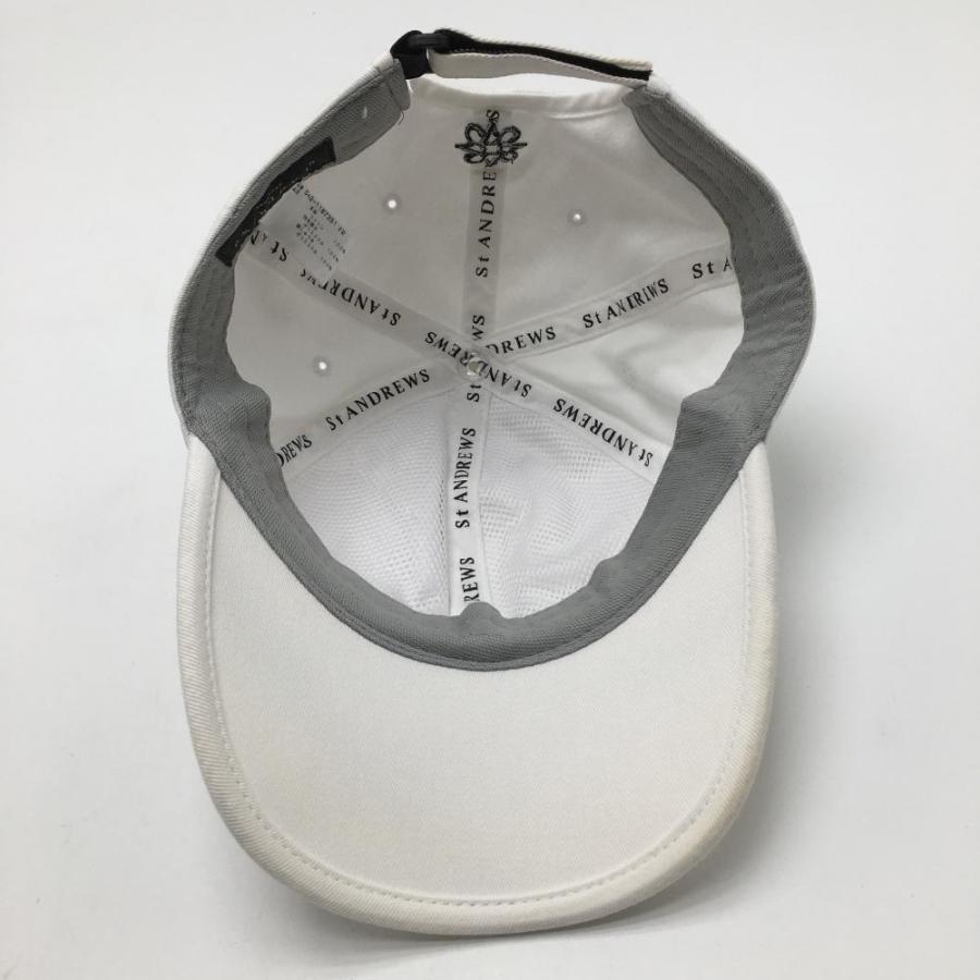 St ANDREWS 【美品】セントアンドリュース キャップ 白×黒 立体ロゴ FR