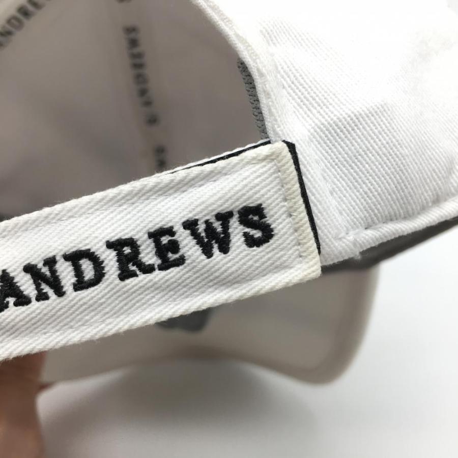 St ANDREWS 【美品】セントアンドリュース キャップ 白×黒 立体ロゴ FR