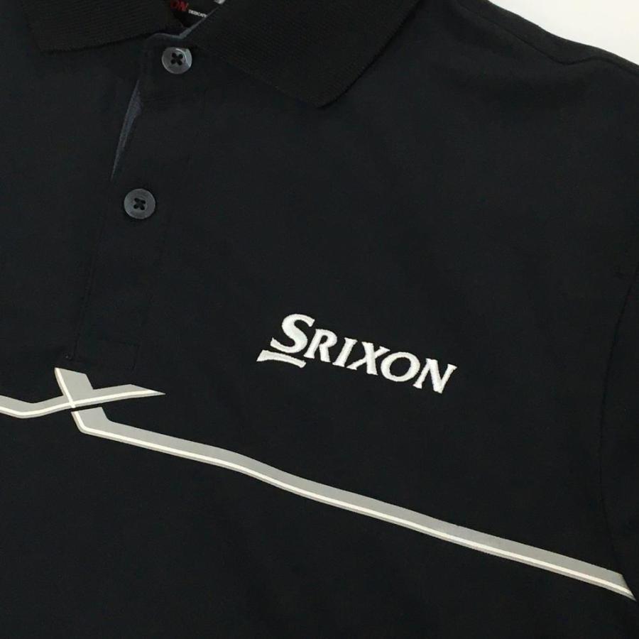 SRIXON 【新品】スリクソンバイデサント 半袖ポロシャツ 黒×ライト