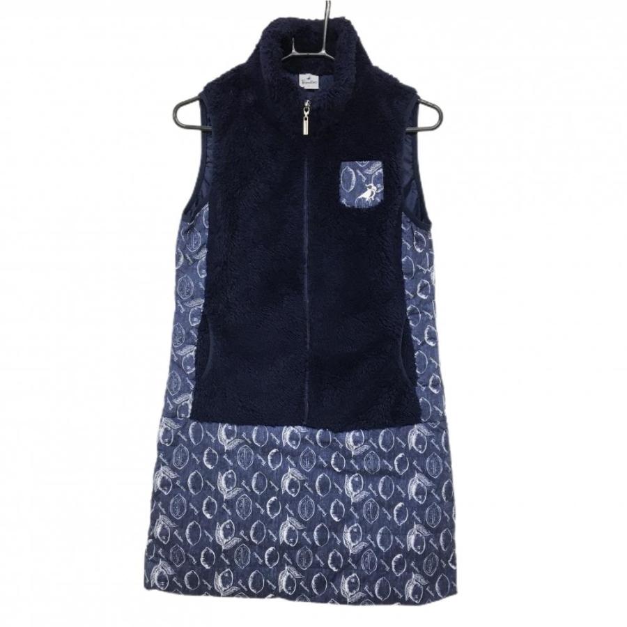 PARADISO 【美品】パラディーゾ 中綿ノースリーブワンピース ネイビー