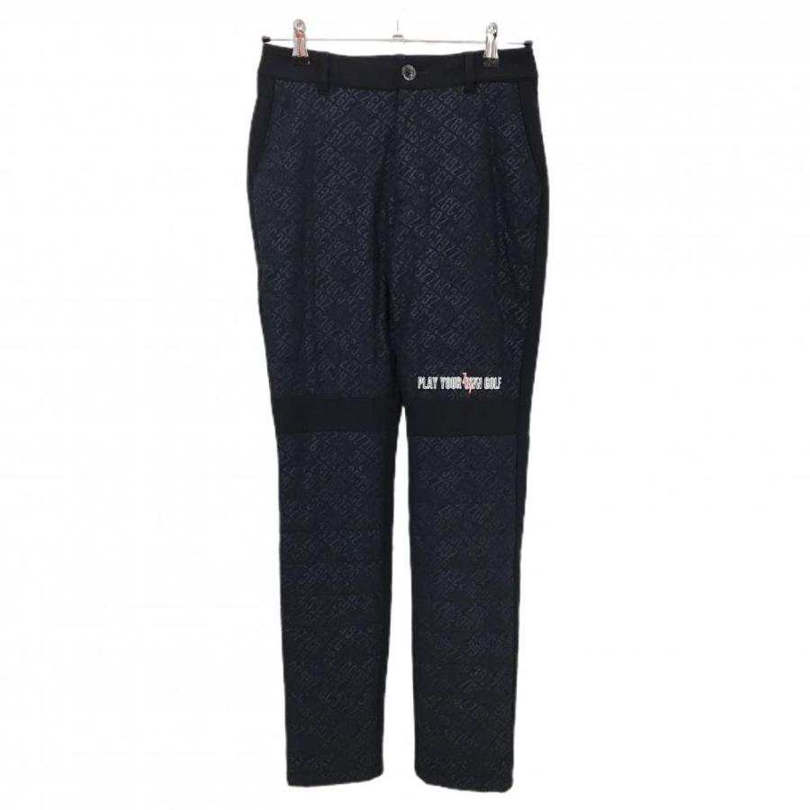 ZOY（ゾーイ） 中綿パンツ ダークネイビー フロント地模様