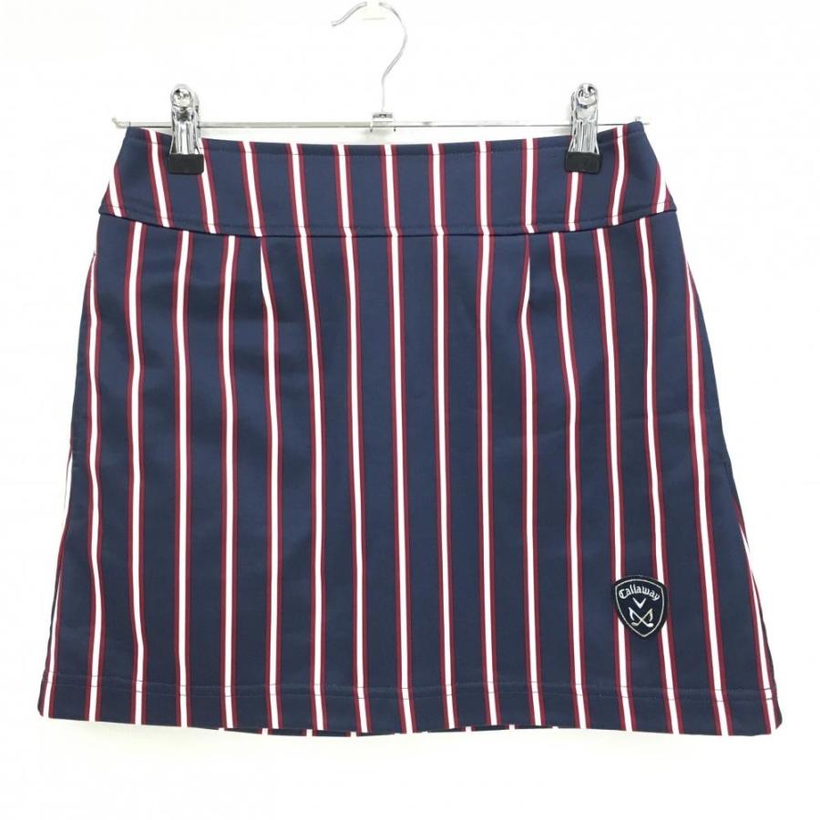 超美品】キャロウェイ スカート ネイビー×レッド ストライプ ロゴ