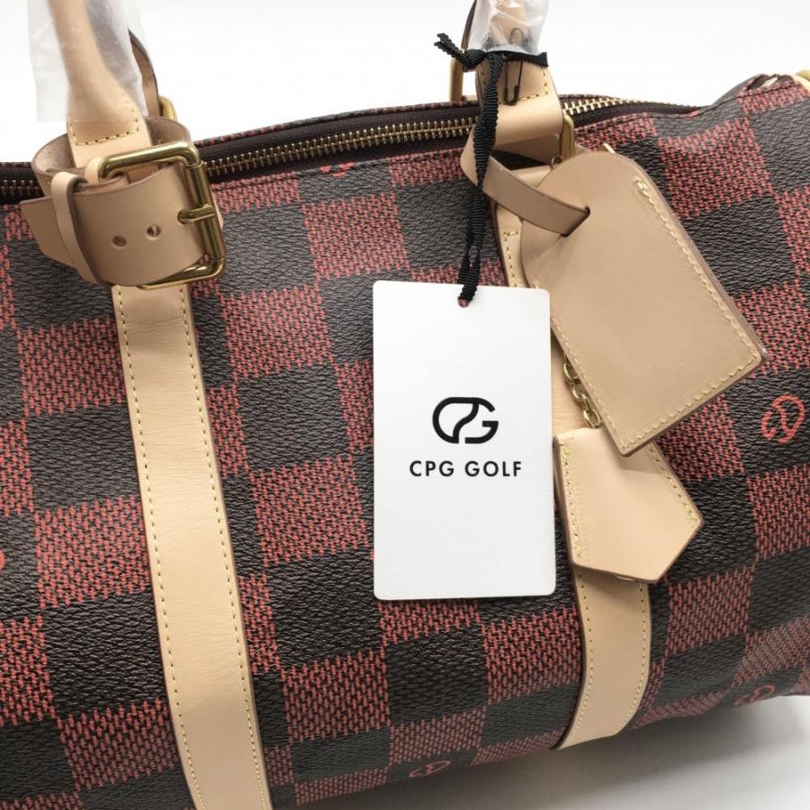 CPG GOLF 【新品】CPG 3WAYボストンバッグ レッド×ブラウン ブロック