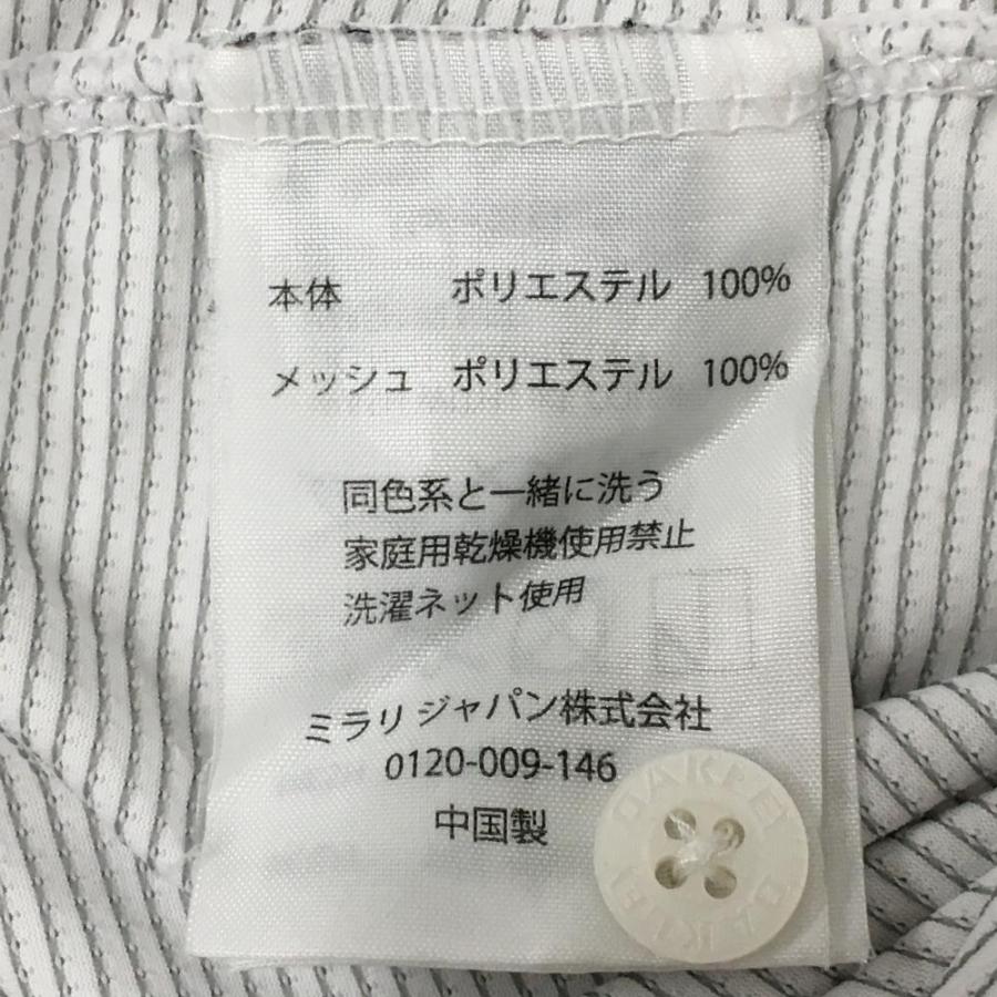 OAKLEY（オークリー） 半袖ポロシャツ 白×グレー 地模様 胸ポケット