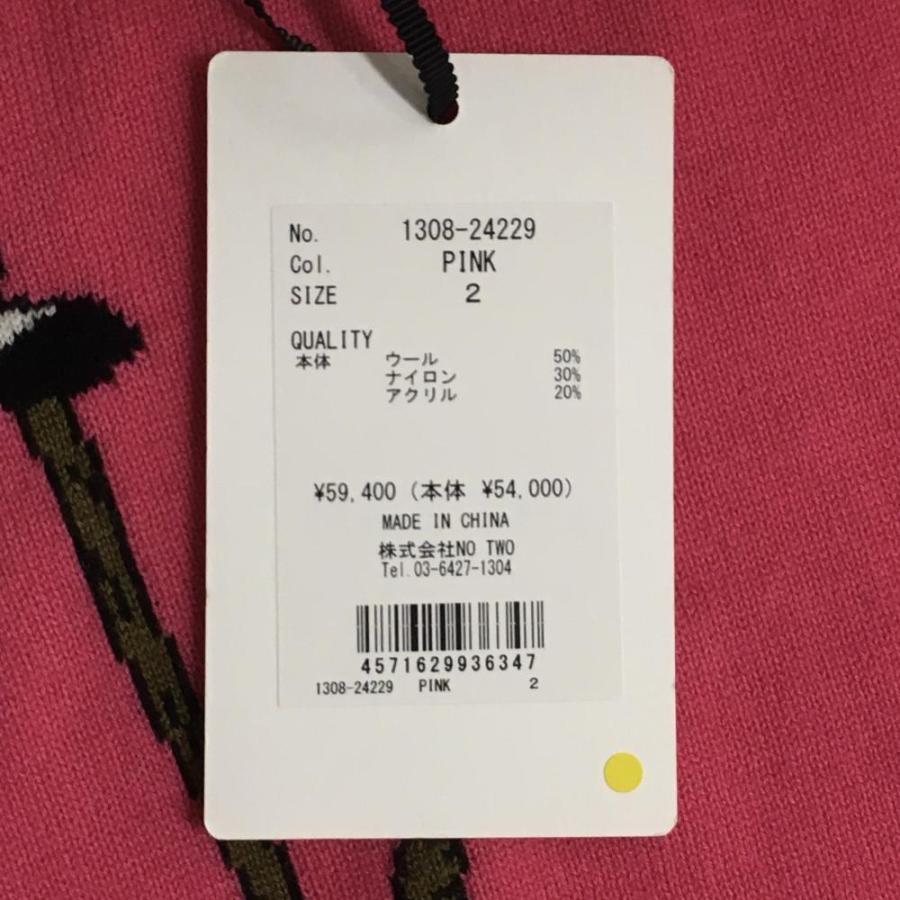 CPG GOLF 【新品】CPG セーター ピンク×ダークブラウン 羊柄 ウール50