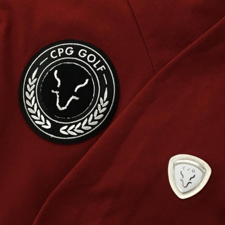 CPG GOLF 【新品】CPG ジャケット レッド×黒 ロゴワッペン 袖プリント