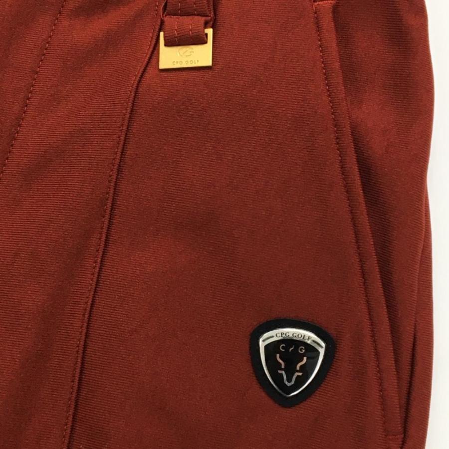 CPG GOLF 【新品】CPG パンツ レッドブラウン 立体ロゴ ウエスト後ろ