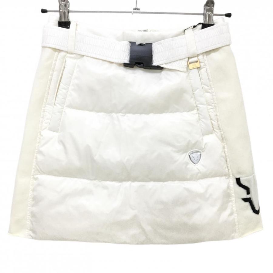 【新品】CPG ダウンスカート 白 立体ロゴ ベルト付 ダウン90％ フェザー10％ レディース 2(M) ゴルフウェア 2024年モデル CPG CPG GOLF 【新品】CPG ダウンスカート 白 立体ロゴ ベルト付 ダウン90