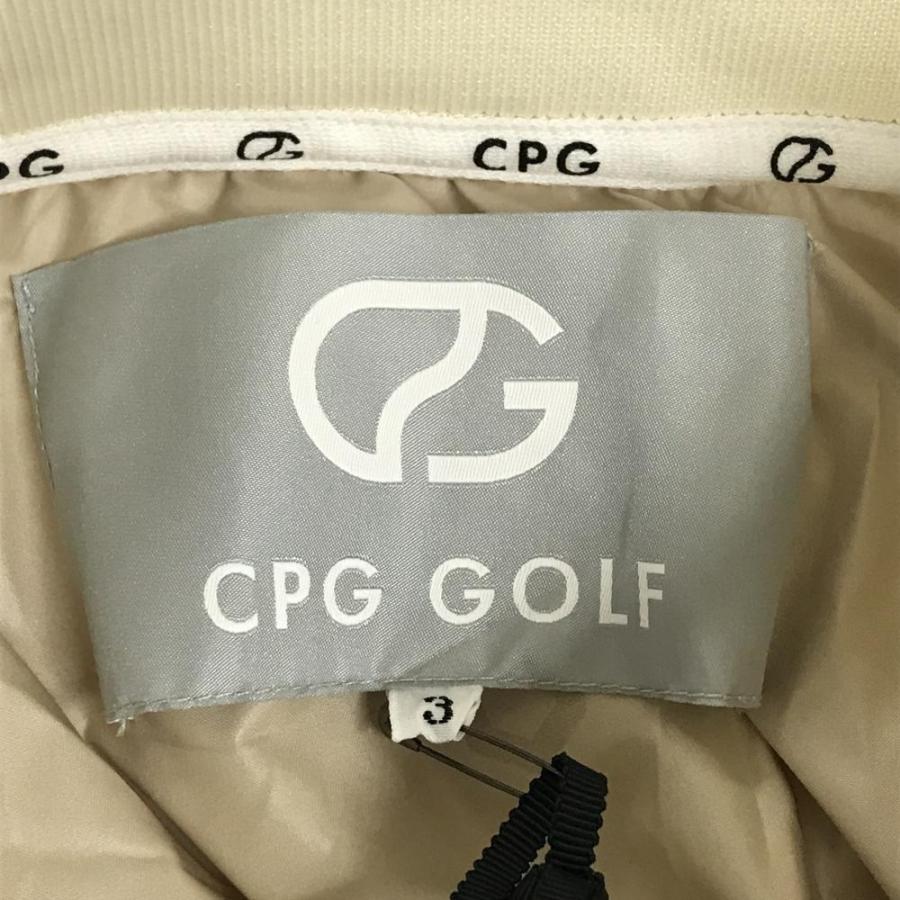 CPG GOLF 【新品】CPG ハイネックブルゾン ベージュ×アイボリー ハーフ