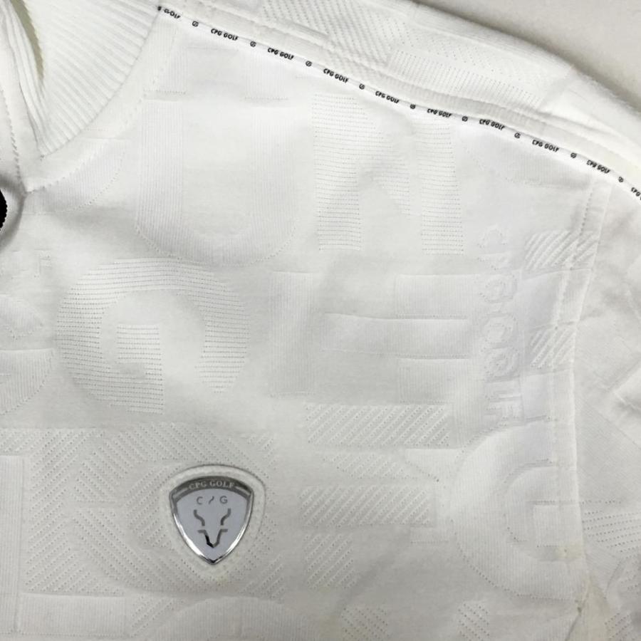 CPG GOLF 【新品】CPG ジャケットブルゾン 白 英字地模様 肩・袖
