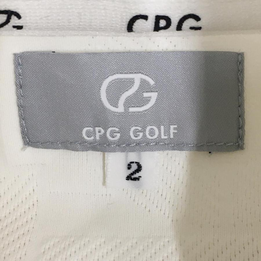 CPG GOLF 【新品】CPG ジャケットブルゾン 白 英字地模様 肩・袖