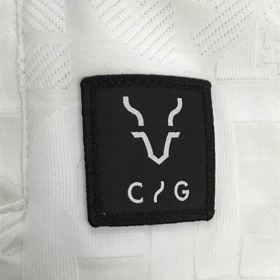 CPG GOLF 【新品】CPG ジャケットブルゾン 白 英字地模様 肩・袖ロゴ