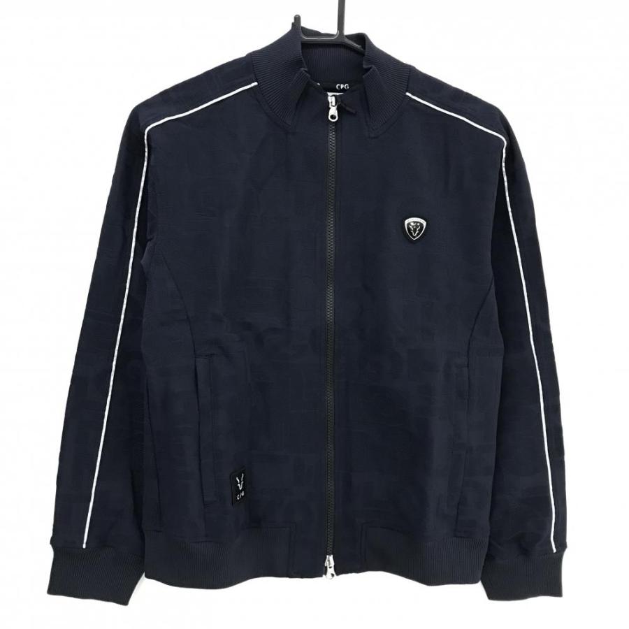 【新品】CPGゴルフ　ジャケット CPG GOLF 【新品】CPG ジャケットブルゾン ベージュ×白 英字地
