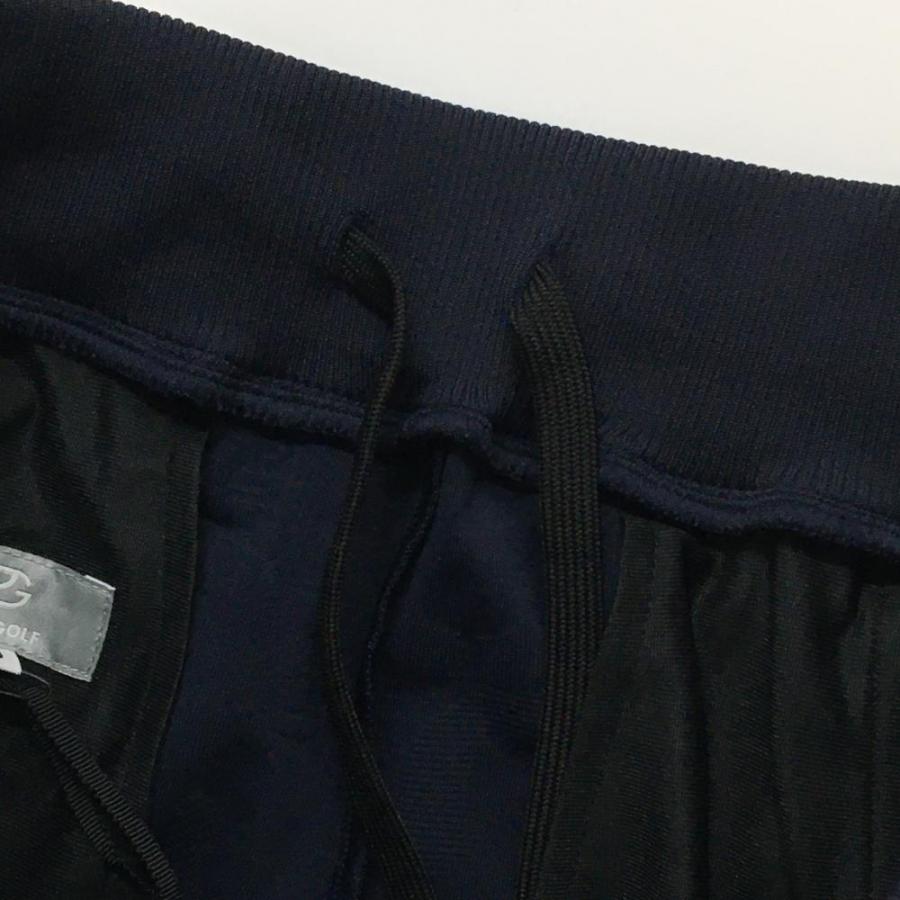 【新品】CPG パンツ ネイビー 英字地模様 サイドロゴライン ウエストゴム 調節紐 メンズ 2(M) ゴルフウェア 2024年モデル CPG CPG GOLF 【新品】CPG パンツ ネイビー 英字地模様 サイドロゴライン