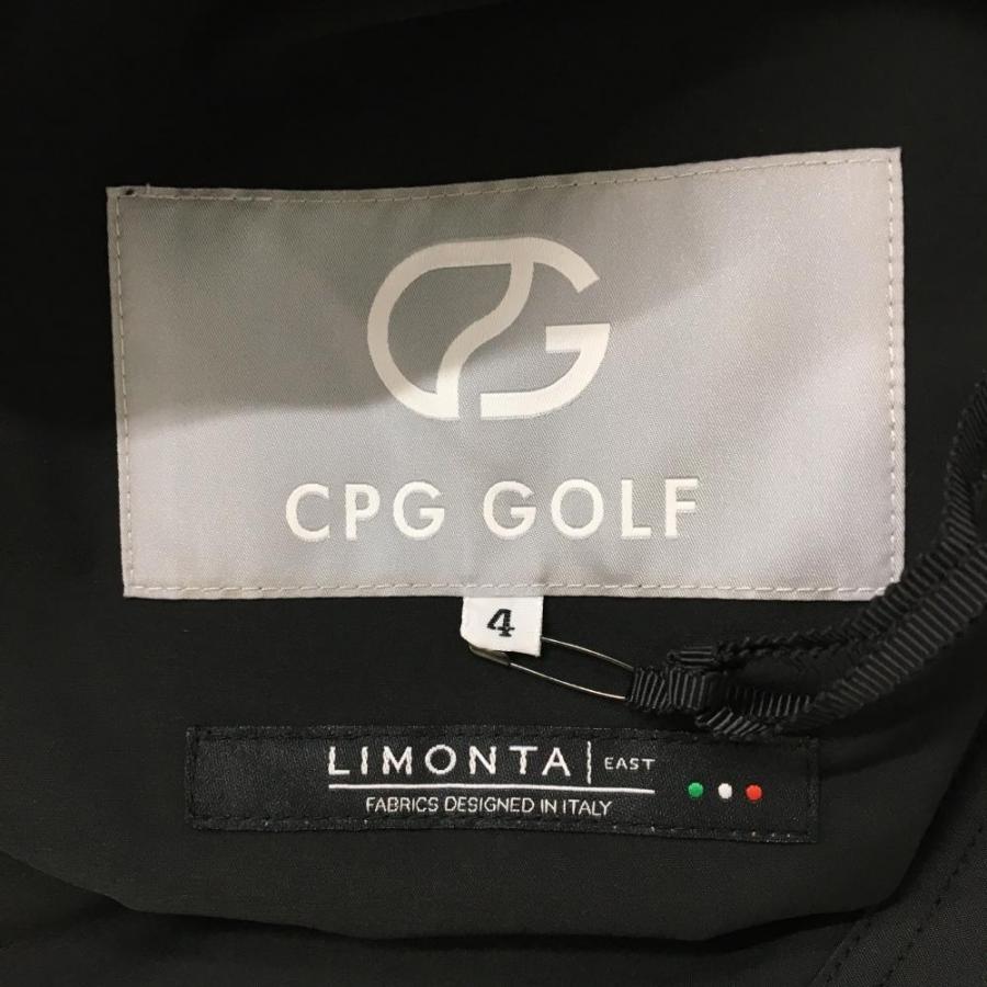 CPG GOLF 【新品】CPG フード付きブルゾン 黒×白 袖立体ロゴ フード