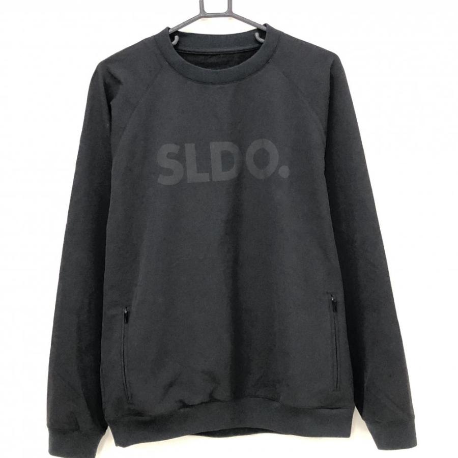 SLDO. ナイロン ジャケット SLDO. 【超美品】エスルド ブルゾン 黒 フロントロゴ ナイロン混
