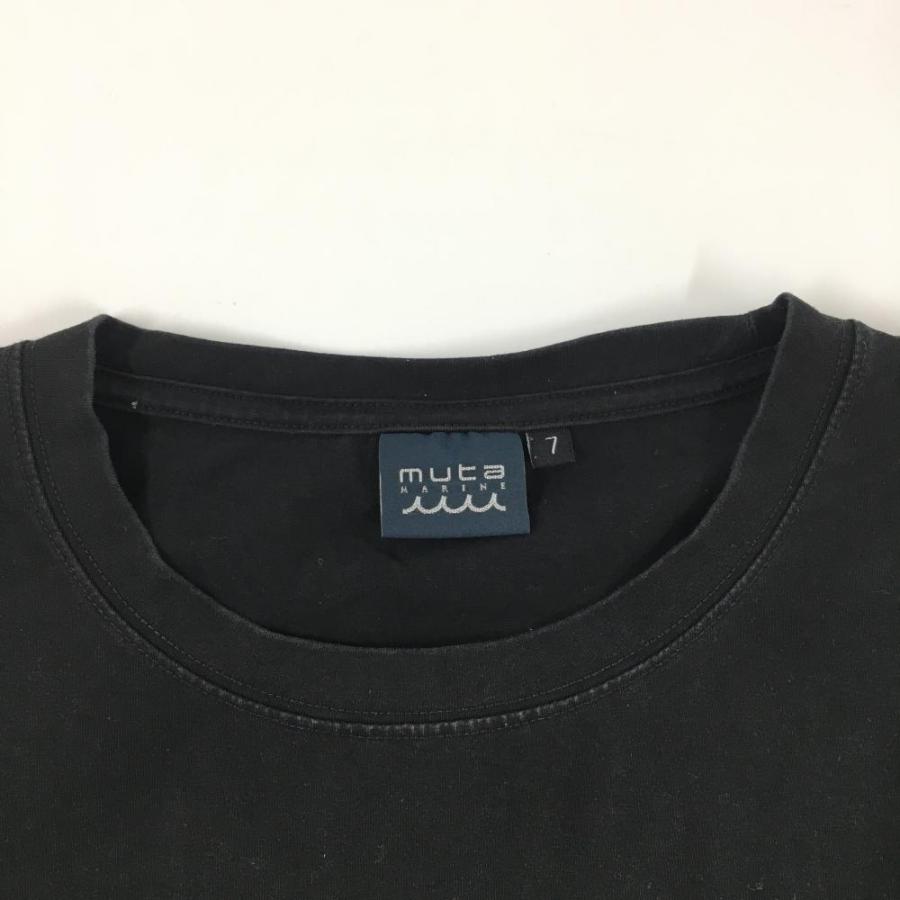 muta MARINE（ムータマリン） Tシャツ 黒 ロゴ白 バックプリント