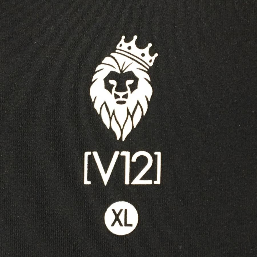 V12 【美品】V12 ジャケット 黒×白 後ロゴプリント メンズ XL ゴルフ  