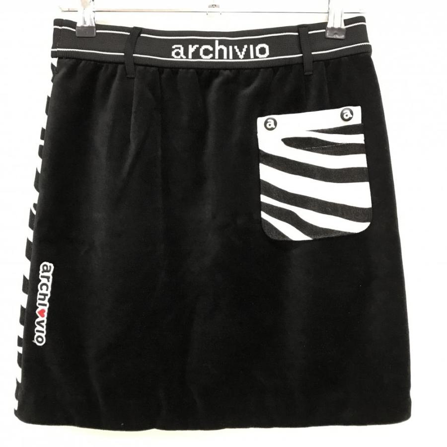 archivio（アルチビオ） 【超美品】アルチビオ スカート 黒×白 ゼブラ
