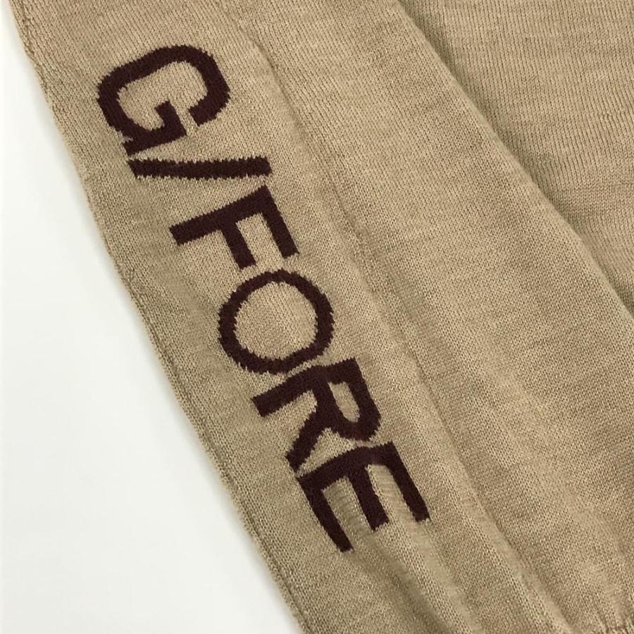 G/FORE 【美品】ジーフォア セーター ベージュ×ピンク 袖ライン シルク・カシミヤ混 ニット メンズ 1002 ゴルフウェア ...