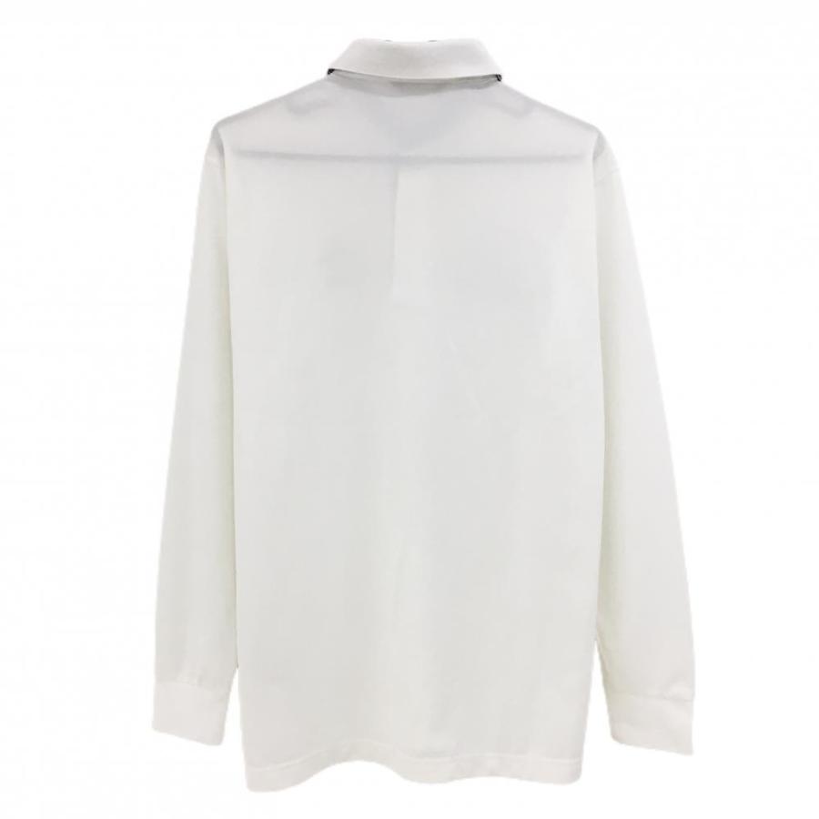 Munsingwear 【美品】マンシングウェア 長袖ポロシャツ 白 ロゴ