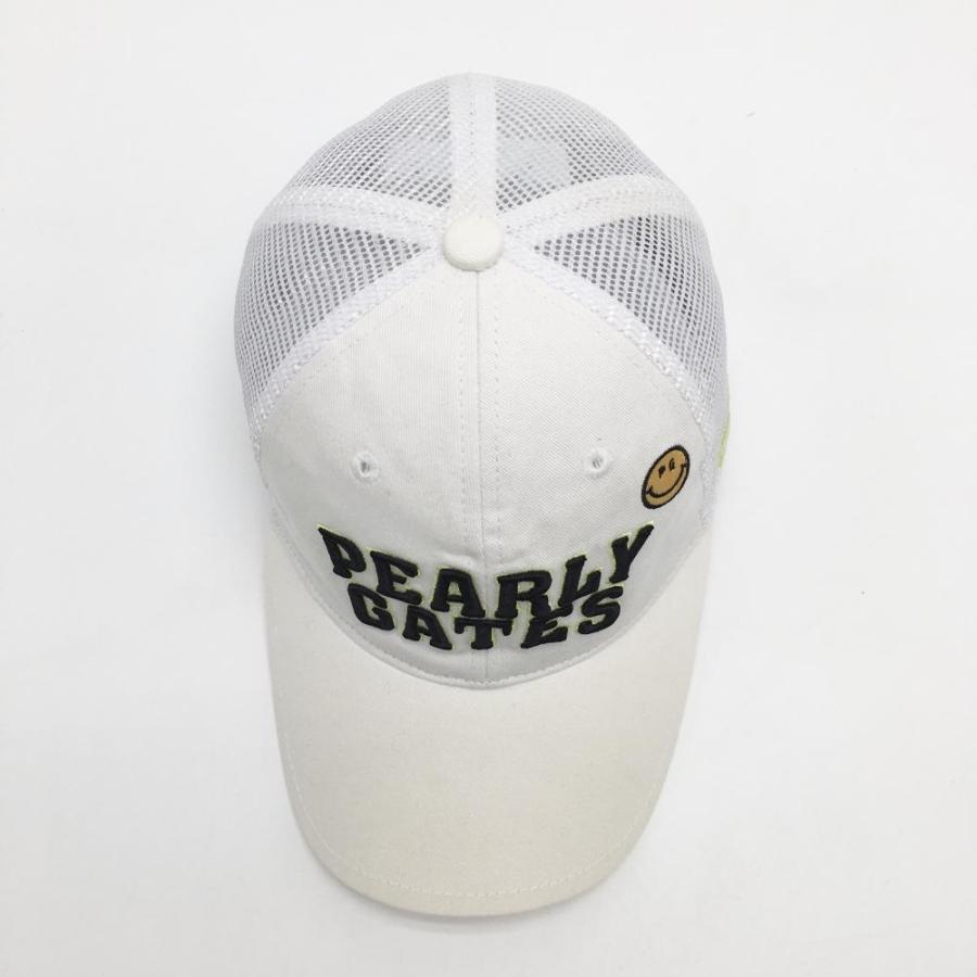 PEARLY GATES（パーリーゲイツ） メッシュキャップ 白×黒×ライト