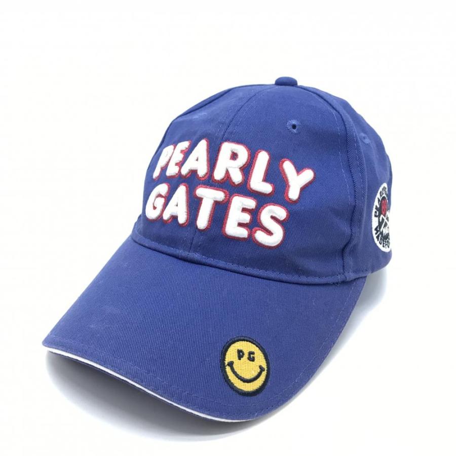PEARLY GATES パーリーゲイツ キャップ ブルー×白 ニコちゃん