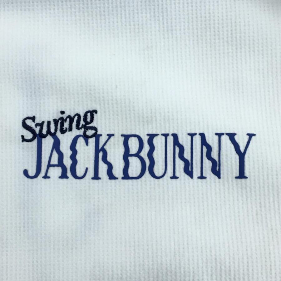Jack Bunny!!（ジャックバニー） 半袖ポロシャツ 白×ネイビー 後ろ