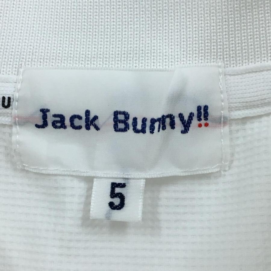 Jack Bunny!!（ジャックバニー） 半袖ポロシャツ 白×ネイビー 後ろ