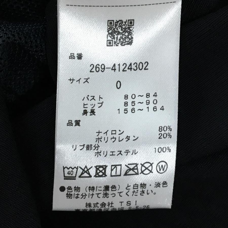 【超美品】PGGパーリーゲイツ 半袖ポロワンピース 黒×白 織生地 ドローコード レディース 0(S) ゴルフウェア 2024年モデル PEARLY GATES_5