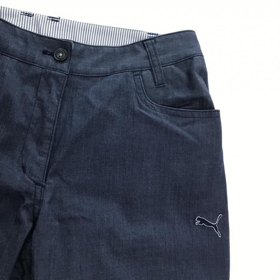 PUMA（プーマ） 【超美品】プーマ パンツ 杢ネイビー ロゴ刺しゅう