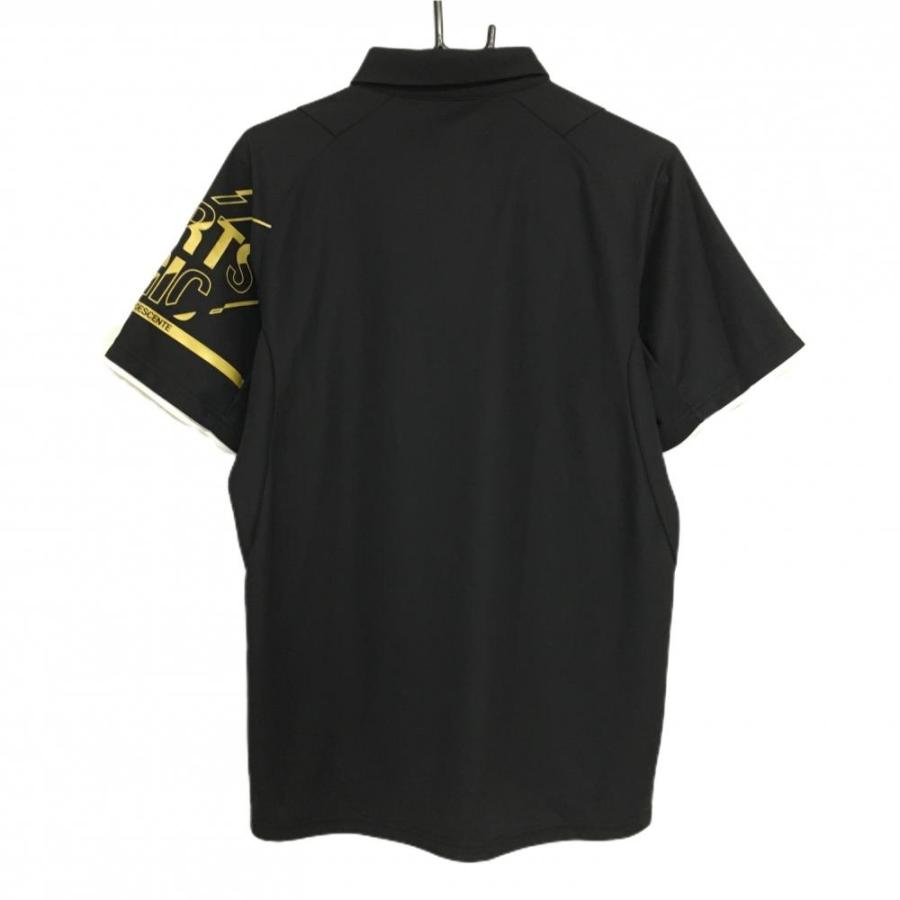 新品未使用 美品 デサントゴルフ 接触冷感 ポロシャツ XL ブラック カーキ DESCENTE（デサント） 【新品】デサント 半袖ポロシャツ 黒×ゴールド