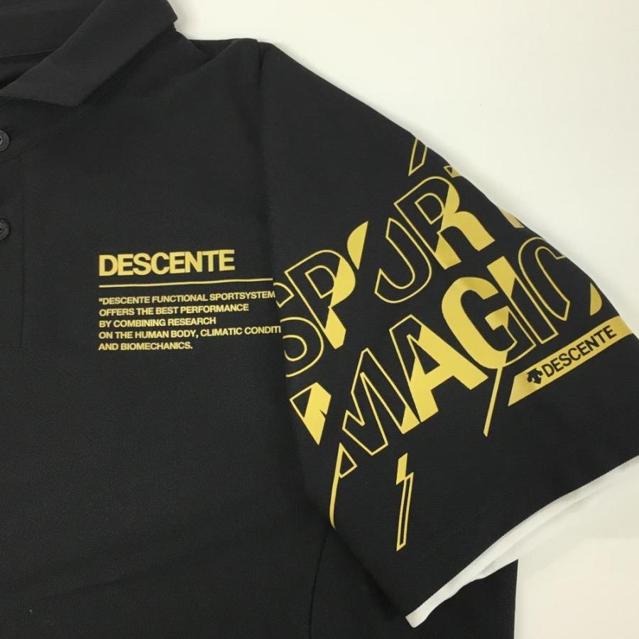 新品未使用 美品 デサントゴルフ 接触冷感 ポロシャツ XL ブラック カーキ DESCENTE GOLF デサント メンズ 半袖機能ポロシャツ SUNSCREEN 鬼