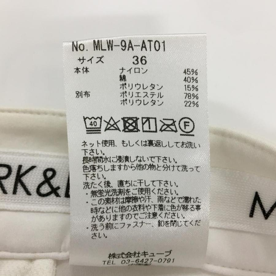 マークアンドロナサイズ36レディース MARK&LONA（マークアンドロナ） 【美品】マークアンドロナ パンツ 白