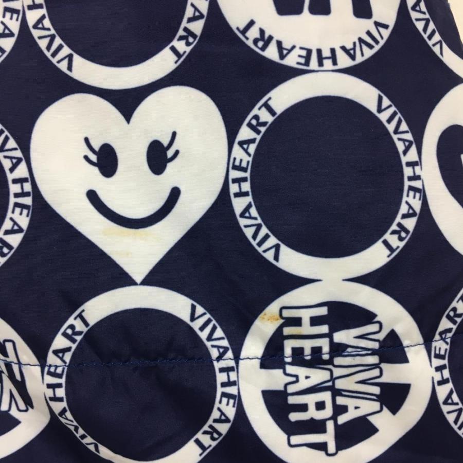 VIVA HEART（ビバハート） 中綿スカート ネイビー×白 総柄 フロント