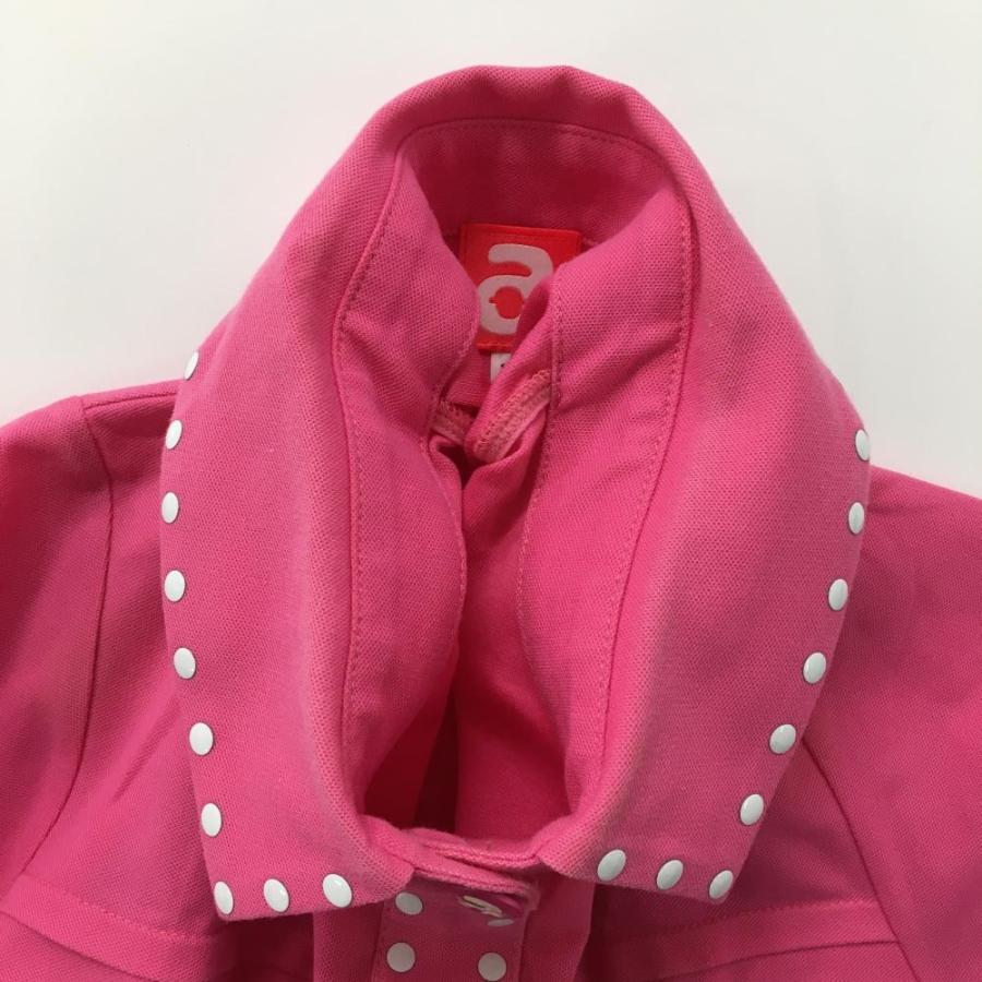 archivio（アルチビオ） 半袖ポロシャツ ピンク×白 スタッズ てんとう