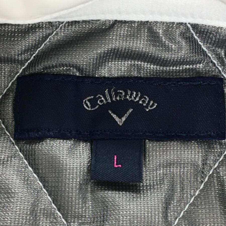 Callaway（キャロウェイ） 中綿ベスト 白 キルティング 胸2ラインロゴ