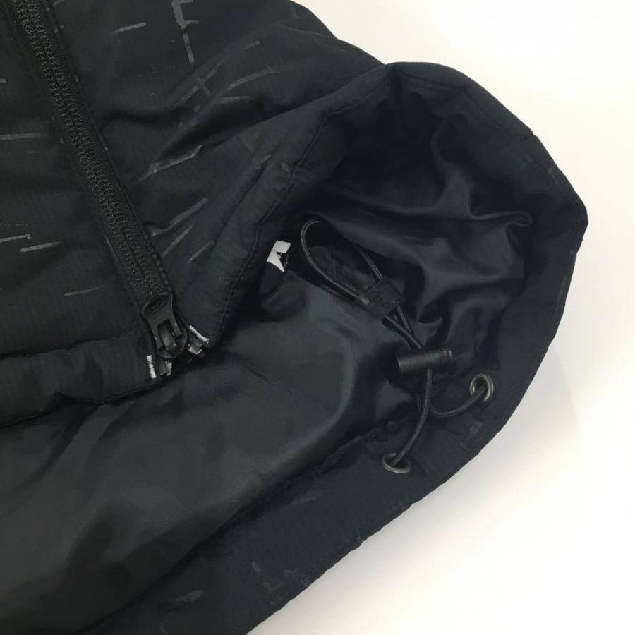 OAKLEY 【超美品】オークリー 2WAYフード付き中綿ジャケット 黒×白 総