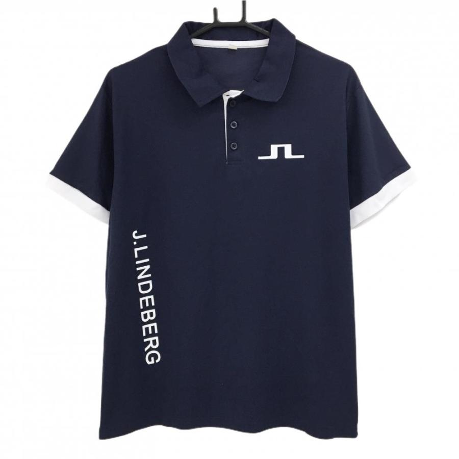 J.Lindeberg ネイビーポロシャツ J.LINDEBERG（ジェイリンドバーグ） 【美品】ジェイリンドバーグ 半袖