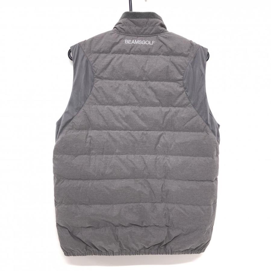 BEAMS GOLF 【美品】ビームスゴルフ ダウンベスト グレー ロゴ