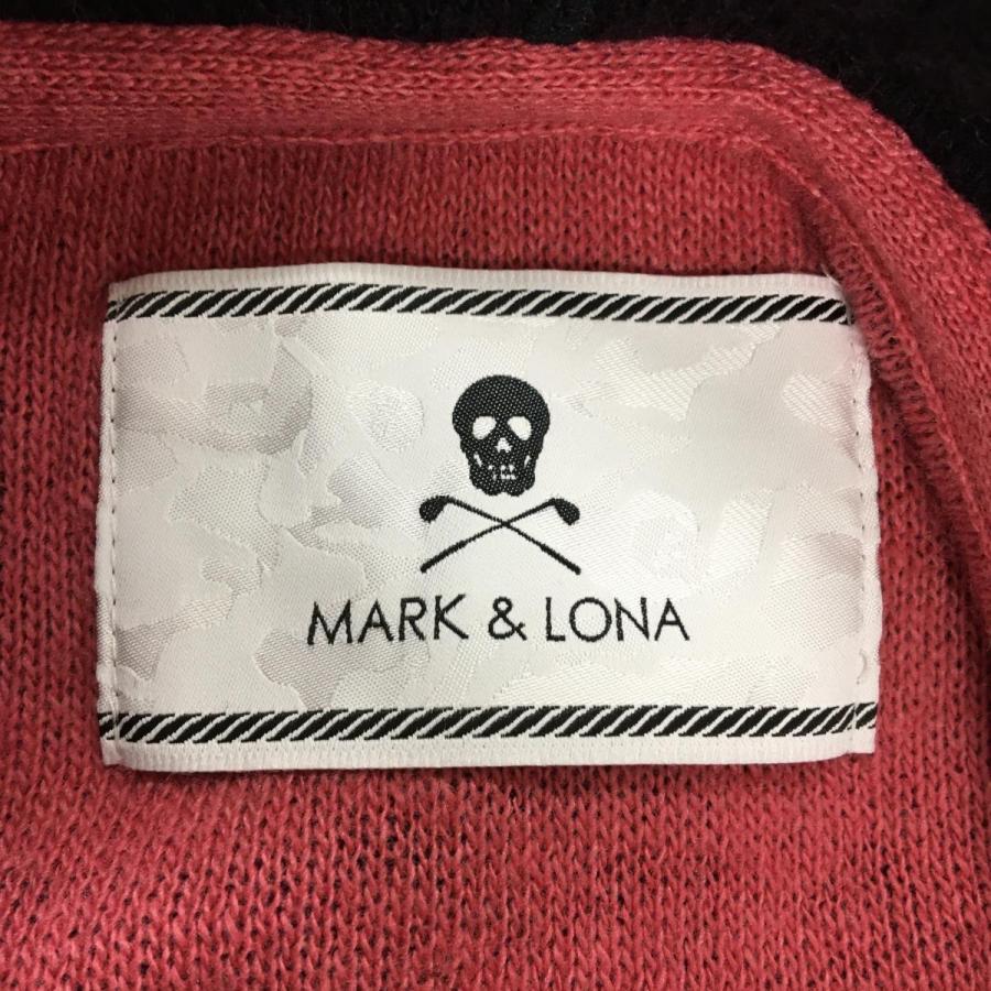 MARK&LONA（マークアンドロナ） ニットジップパーカー ネイビー系×白