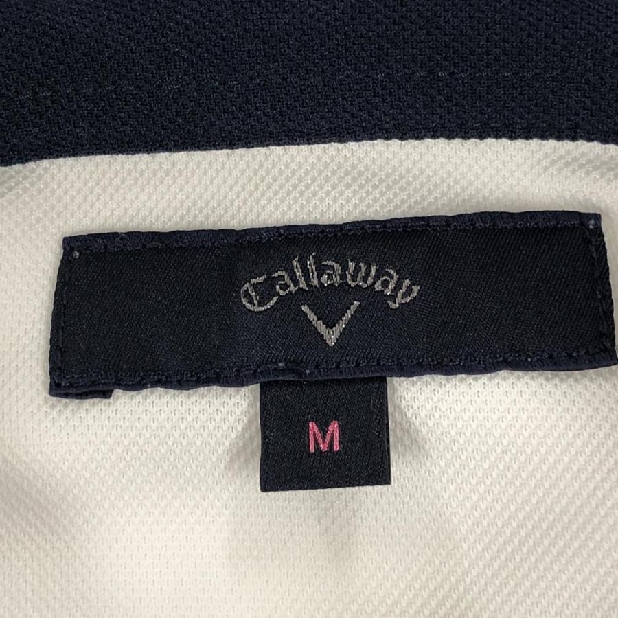 Callaway（キャロウェイ） ノースリーブポロワンピース 白×ネイビー