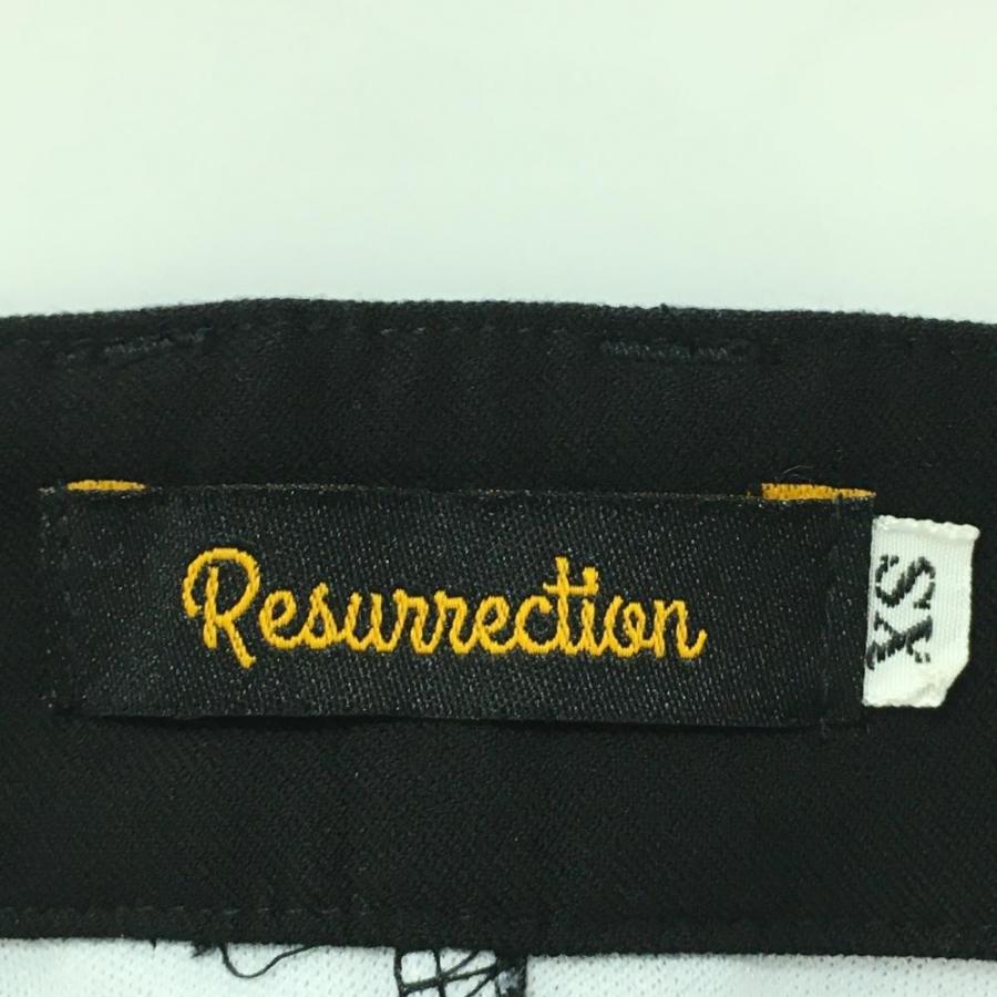 Resurrection レザレクション パンツ 黒 後ろ一部柄 ストレッチ