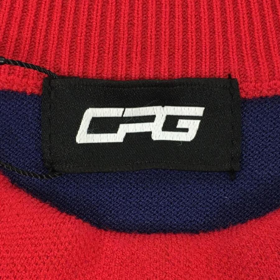 CPG GOLF 【新品】CPG セーター ネイビー×レッド ロゴ ニット