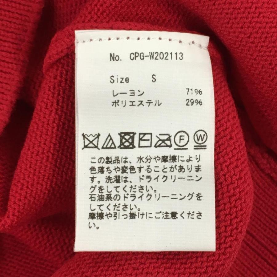 CPG GOLF 【新品】CPG ニットベスト レッド ロゴワッペン レディース S