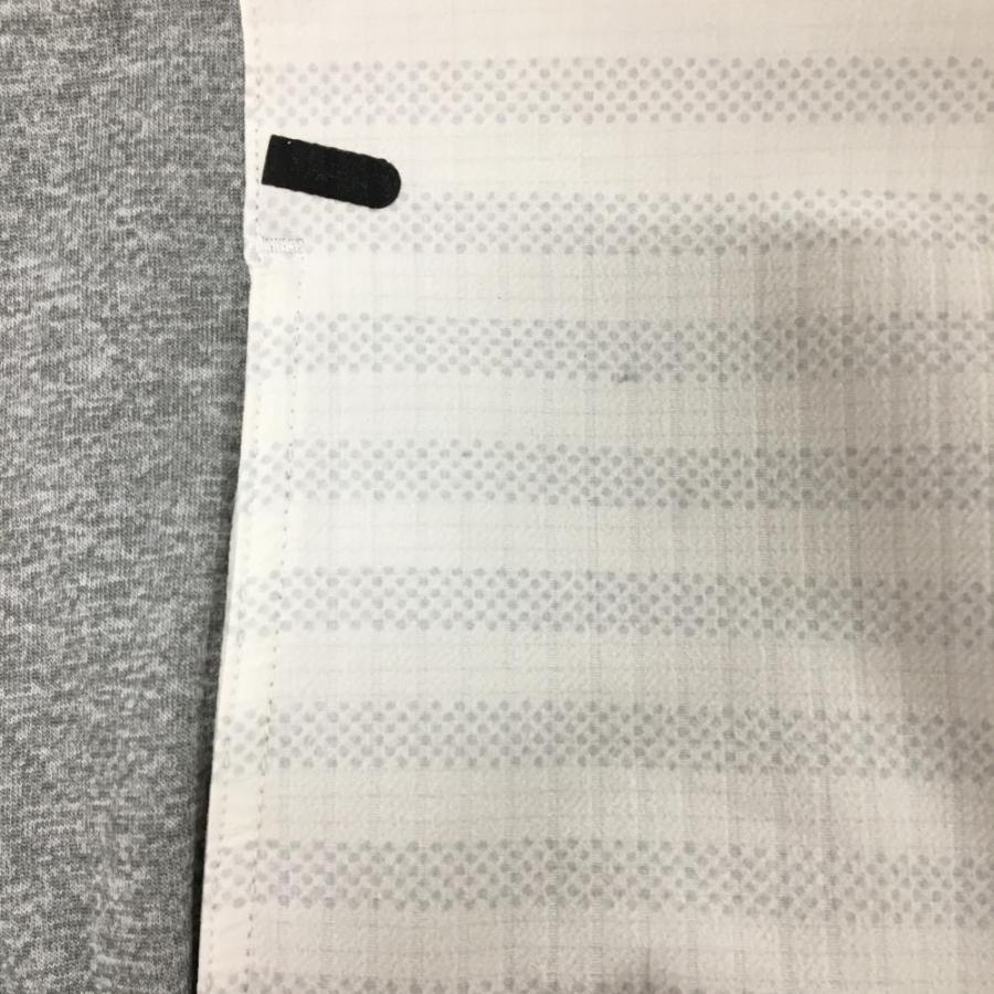 adidas（アディダス） ブルゾン 白×グレー ボーダー ロゴプリント 肩