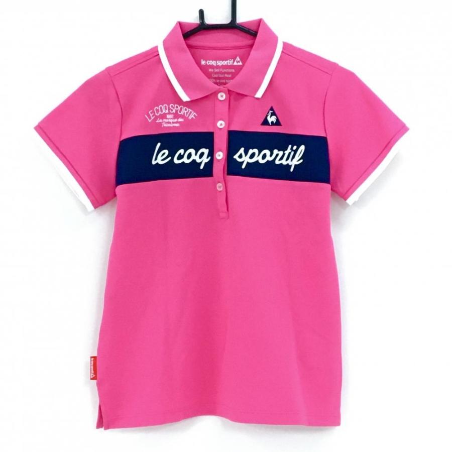 たぁ　BRIEFING ピンク ポロシャツ M レディースゴルフ le coq sportif（ルコックスポルティフ） ルコック 半袖ポロシャツ