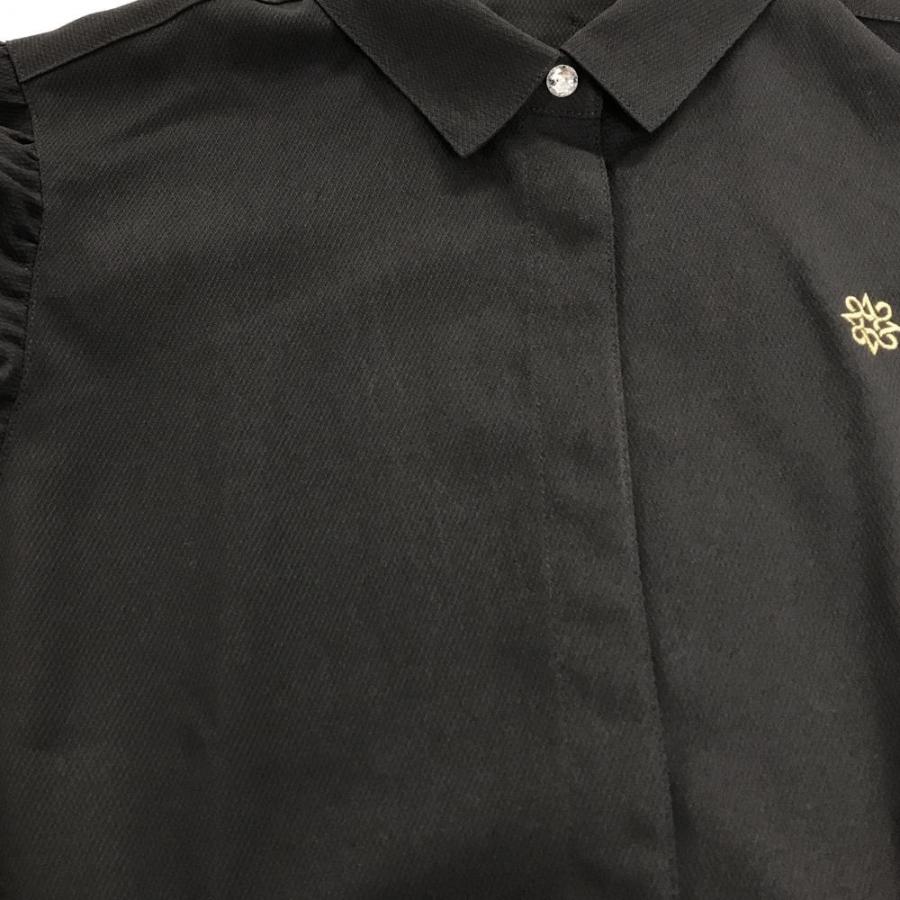 St ANDREWS 【新品】セントアンドリュース 半袖ポロワンピース 黒 袖