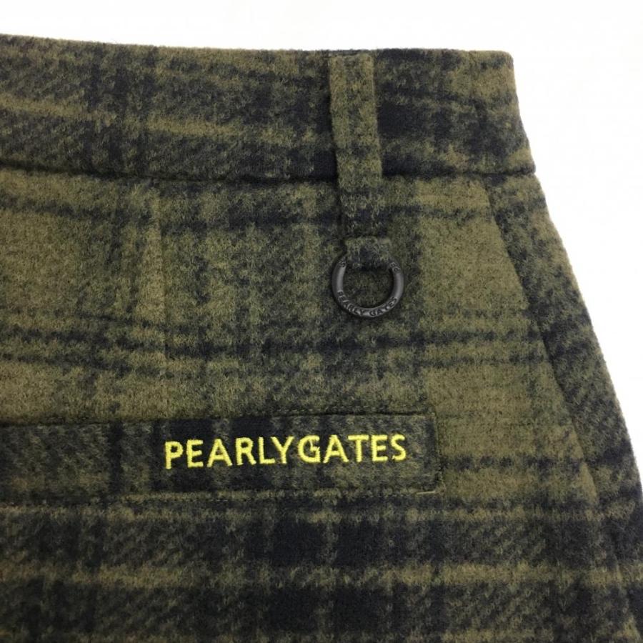 極美品 PEARLY GATES パーリーゲイツ チェック オールシーズン スカート コットン/ポリウレタン ブラウン レディース 1(M) ゴルフウェア【古着】【中古】 レディース PEARLY GATES(パーリーゲイツ) スカート｜中古ゴルフウェア