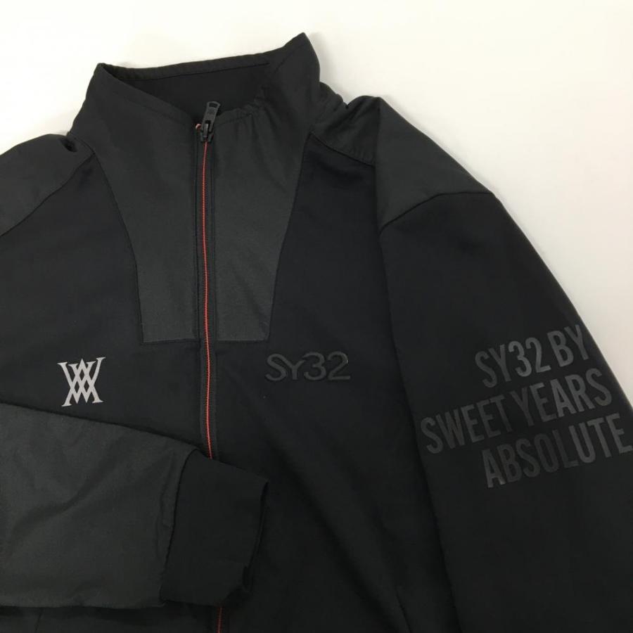 SY32 by SWEET YEARS ジャケット 黒 異素材 ストレッチ メンズ M